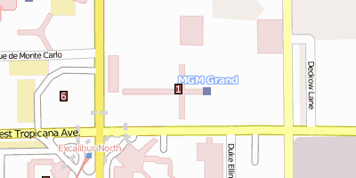 Stadtplan MGM Grand Hotel Las Vegas